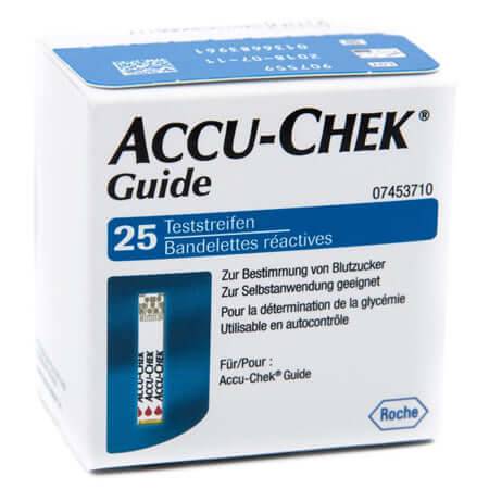 ACCU CHEK GUIDE 25 STRIPS RETA - Lovesano