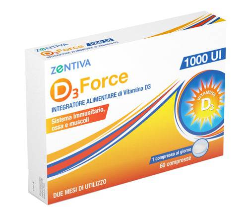 D3 FORCE ZENTIVA 1000UI 60CPR - Lovesano