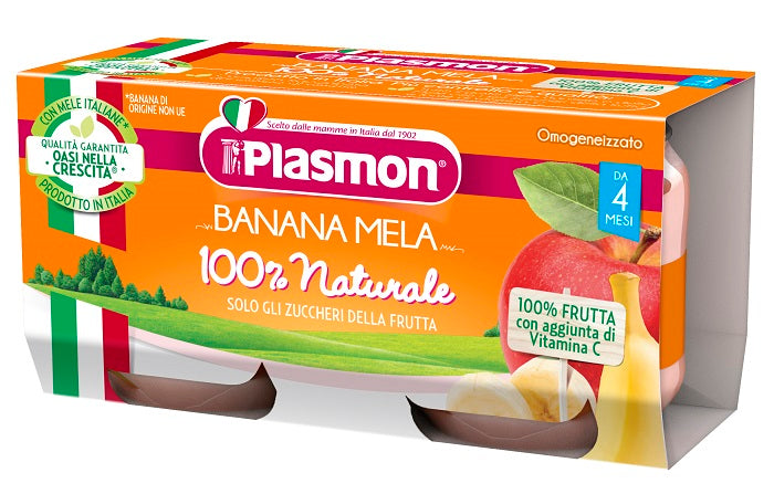PLASMON OMOG BANANA MELA 2X80G - Lovesano 