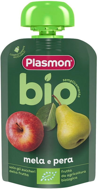 Plasmon Mela Pera Bio Pouches 100 G - Lovesano 