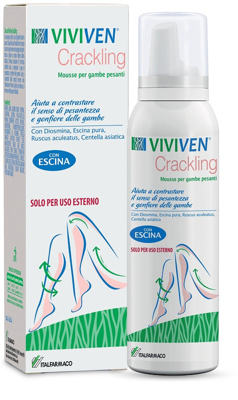 Viviven Crackling Mousse Gambe Pesanti 150 Ml - Lovesano 