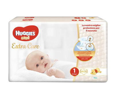 HUGGIES EXTRA CARE GR 1 40PZ - Lovesano 
