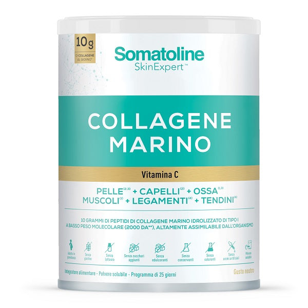 Somatoline Collagene Marino 258 G Senza Glutine Senza Lattosio Senza Zuccheri Aggiunti Senza Edulcoranti