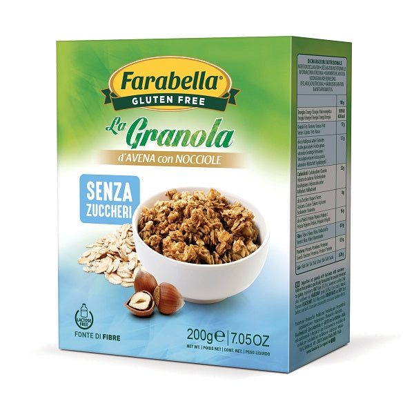 Farabella Gluten Free La Granola D'avena Con Nocciole Senza Zuccheri Senza Lattosio 200 G - Lovesano 