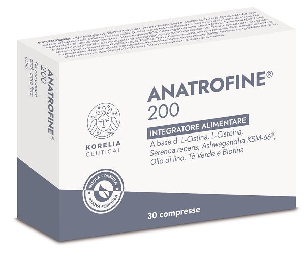 Anatrofine 200 30 Compresse 1000 Mg Senza Glutine Senza Lattosio