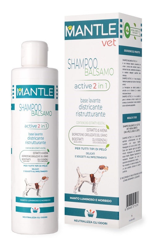 Mantle Vet Shampoo 2 In 1 250 Ml - Lovesano 