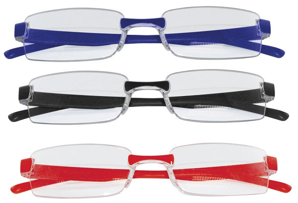 Occhiale Da Lettura Twins Silver Triple Rosso Blu Nero +1,50 - Lovesano 