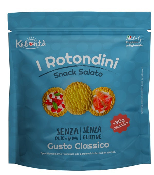 Kebonta' I Rotondini Snack Salato Gusto Classico 150 G + 30 G In Omaggio - Lovesano 