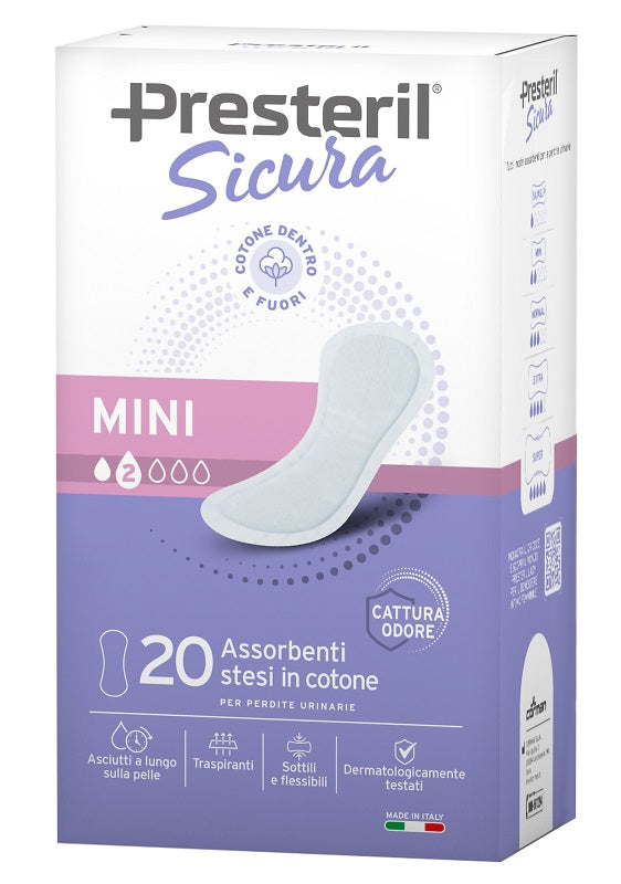 Presteril Sicura Assorbente Incontinenza Mini 20 Pezzi - Lovesano 