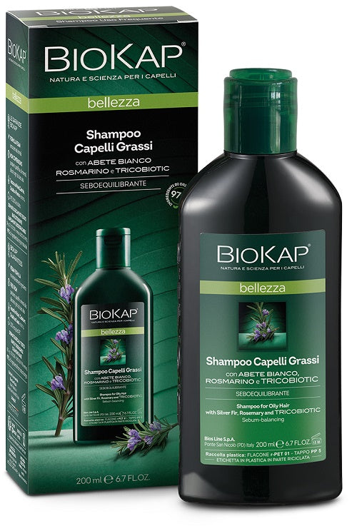 Biokap Bellezza Shampoo Capelli Grassi Con Tricobiotic 200 Ml - Lovesano 