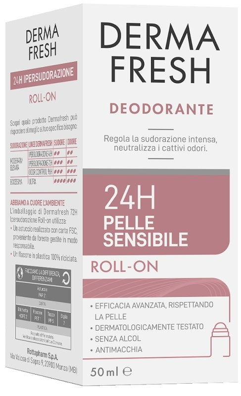 Dermafresh 24h Pelle Sensibile Roll On 50 Ml - Lovesano 