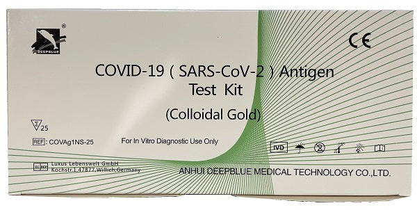 Test Antigenico Rapido Covid-19 Deepblue Determinazione Qualitativa Antigeni Sars-cov-2 In Tamponi Nasofaringei/orofaringei Mediante Immunocromatografia 25 Pezzi Uso Professionale - Lovesano 