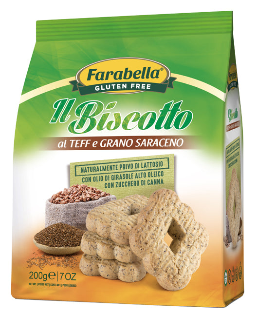 FARABELLA Biscotto al Teff e Grano Saraceno 200g - Lovesano 