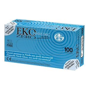 Guanto Monouso In Nitrile Blu Superficie Microruvida Eko Zero Pw Senza Polvere Misura 9 Large 100 Pezzi - Lovesano 