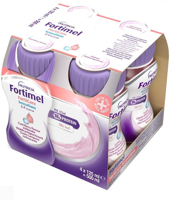 Fortimel Forticare Sensation 2,4 Kcal/ml Lampone Rinfrescante 4 Pezzi Da 125 Ml - Lovesano 