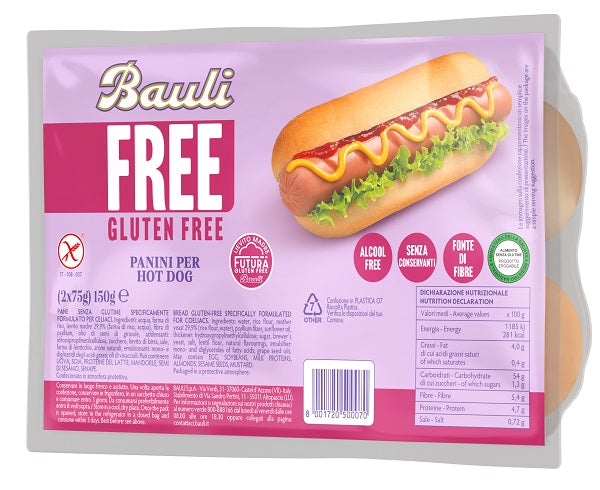 Bauli Free Panini Hot Dog 2 Pezzi Da 75 G - Lovesano 