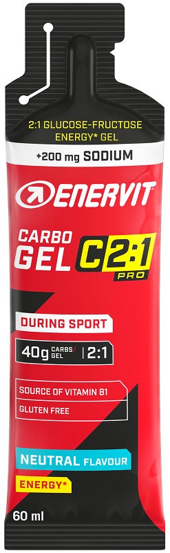 Enervit C2:1 Pro Carbo Gel Sodio Neutral 60 Ml Gluten Free - Lovesano 