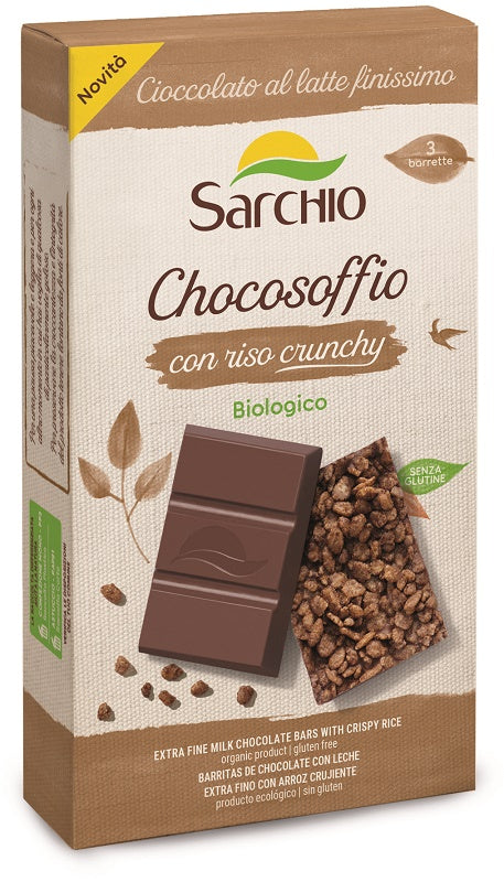 Chocosoffio Barretta Cioccolato Latte Finissimo E Riso Croccante 3 Pezzi Da 25 G - Lovesano 