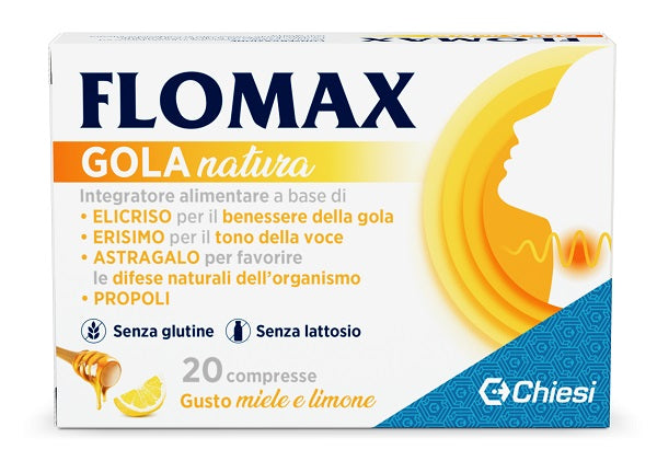 Flomax Gola Natura Miele Limone 20 Compresse Con Edulcoranti Senza Glutine E Lattosio