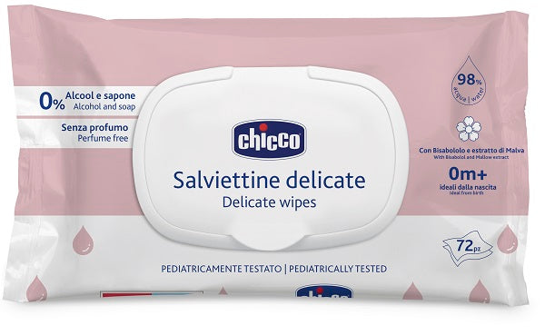 Chicco Salviette Delicate 72 Pezzi Plaque - Lovesano 