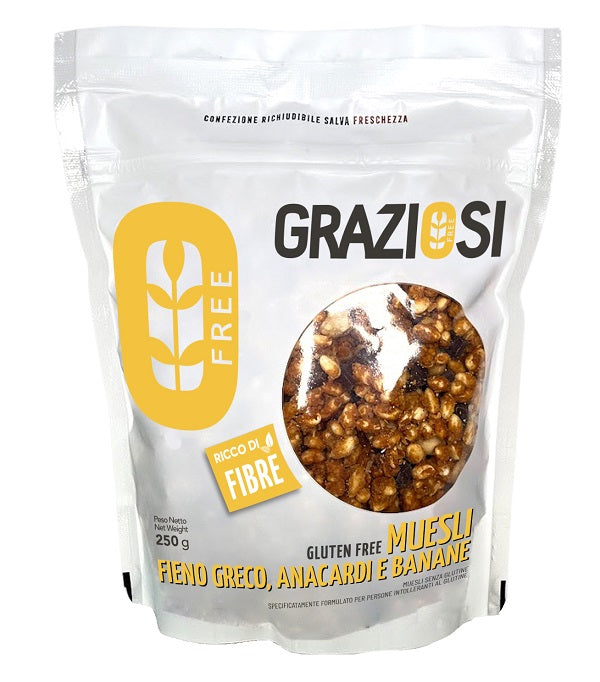 Muesli Anacardi E Banane Con Fieno Greco 250 G - Lovesano 
