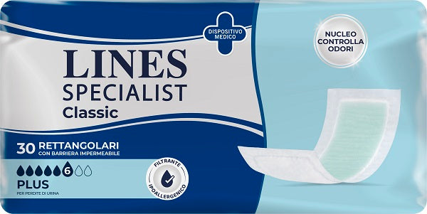 Pannolone Lines Specialist Classic Rettangolare Con Barriera Control 30 Pezzi - Lovesano 