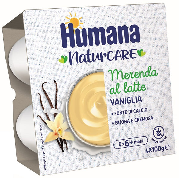 Humana Merenda Vaniglia 4 Vasetti Da 100 G - Lovesano 