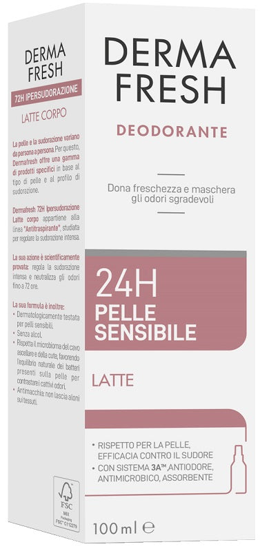 Dermafresh 24h Pelle Sensibile Latte 100 Ml - Lovesano 