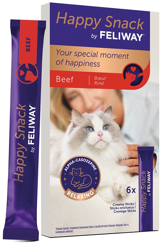 Feliway Happy Snack Manzo 6 Sticks Da 15 G
