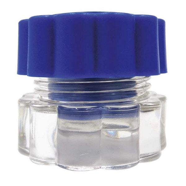 Frantumapillole In Abs A 2 Scomparti Base Trasparente Coperchio Blu Dimensioni 5,4x3,3x4,7 Cm - Lovesano 