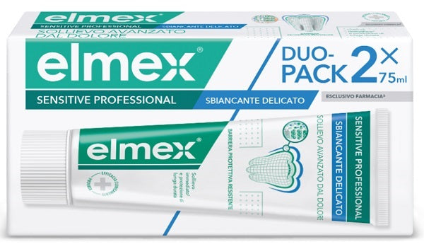 Elmex Sensitive Professional Whitening Dentifricio Duo Pack 2 Tubi Da 75 Ml - Lovesano 