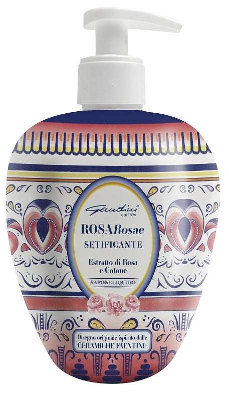 Gandini Sapone Liquido Faenza Rosa 500 Ml - Lovesano 