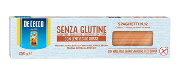 DE CECCO Spaghetti con Lenticchie Rosse 250g - Lovesano 