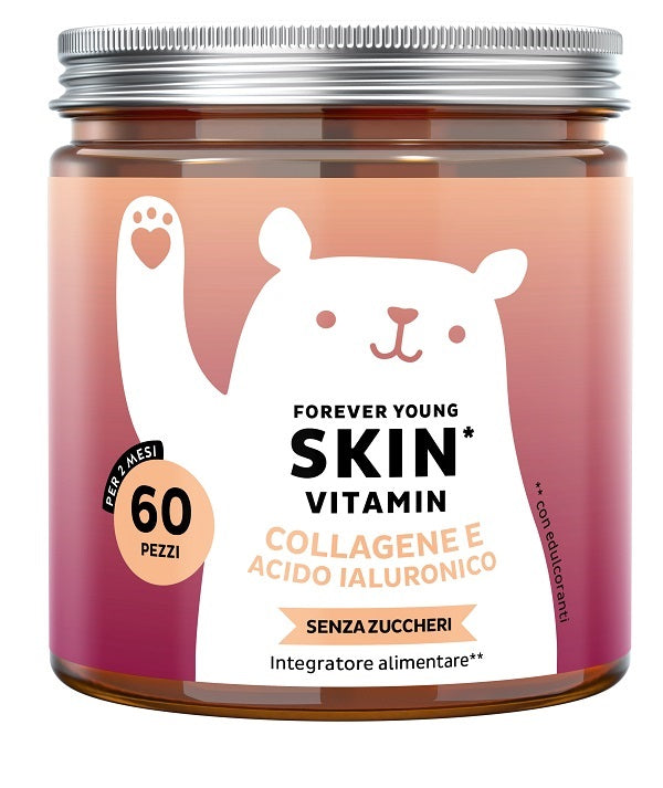 Bears With Benefits Forever Young Skin Vitamin 60 Caramelle Gommose Con Edulcoranti Senza Zuccheri - Lovesano 