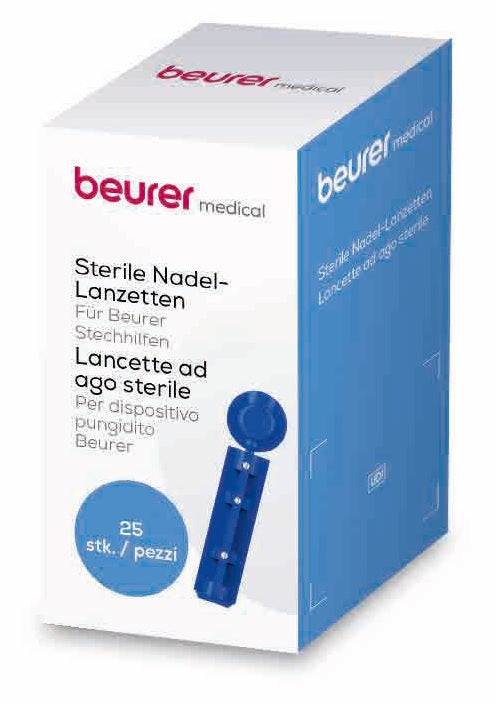 Lancette Pungidito Beurer Ago Sterile Gauge 28 25 Pezzi - Lovesano 