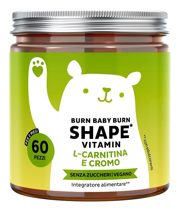 Bears With Benefits Burn Baby Burn Shape Vitamin 60 Caramelle Gommose Con Edulcoranti Senza Zuccheri - Lovesano 