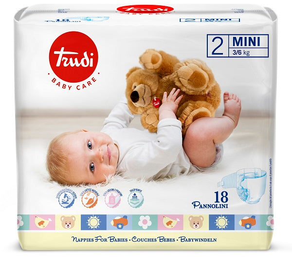 Trudi Baby Care Pannolino Per Bambini Mini 3/6kg 18 Pezzi - Lovesano 