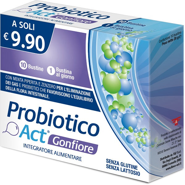 Probiotico Act Gonfiore 10 Bustine - Lovesano 