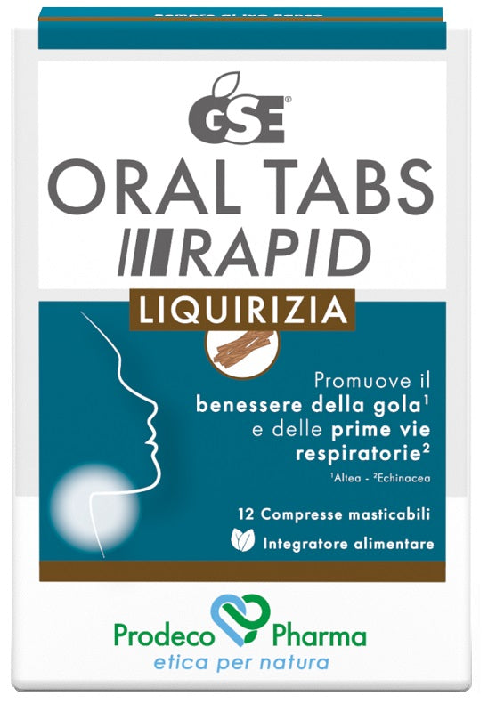 Gse Oral Tabs Rapid Liquirizia 12 Compresse Da 1,5 G - Lovesano 