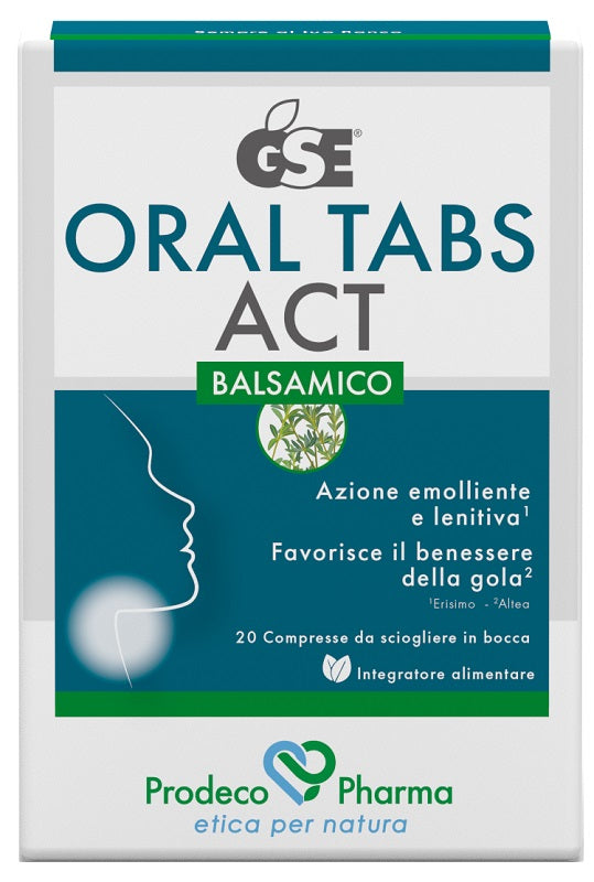 Gse Oral Tabs Acts Balsamico 20 Compresse Orosolubili Con Edulcorante Senza Glutine
