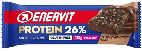 Enervit Sport Protein Bar 26% Crispy Dark Choco 40 G - Lovesano 