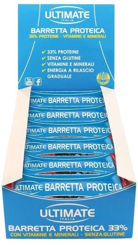 Ultimate Barretta Proteica Frutti Rossi 24 Pezzi Da 40 G