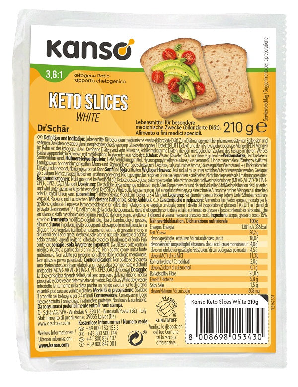 Kanso Keto Slices White 210 G