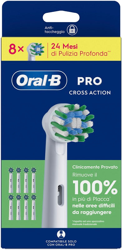 Oralb Crossaction Refill 8 Pezzi
