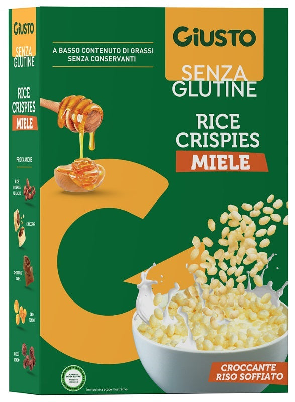 Giusto Senza Glutine Rice Crispies Miele 200 G - Lovesano 
