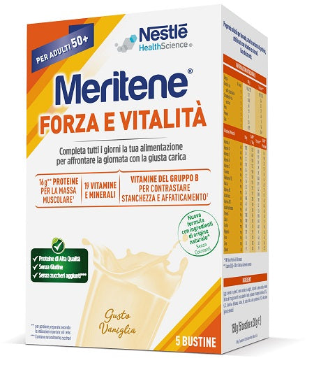 Meritene Forza E Vitalita' Vaniglia 5 Bustine Da 30 G - Lovesano 