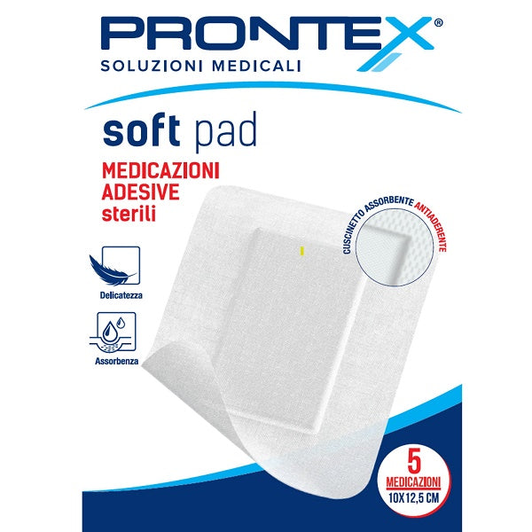 Medicazione Adesiva Sterile Prontex Soft Pad 10x12,5 Cm 5 Pezzi - Lovesano 