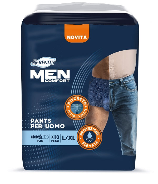 Pannolone A Mutandina Serenity Men Comfort Plus L/xl 10 Pezzi - Lovesano 