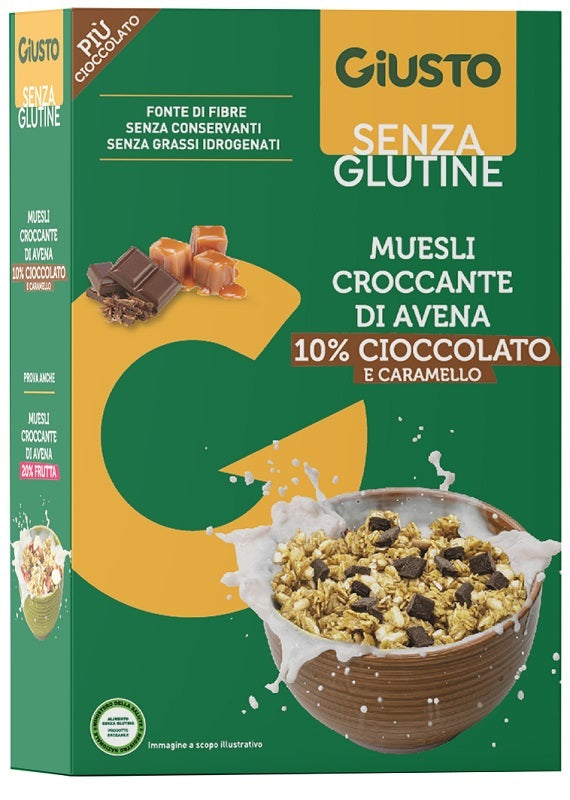 Giusto Senza Glutine Muesli Avena Cioccolato 275 G - Lovesano 