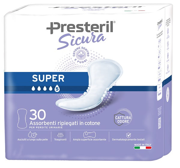 Presteril Sicura Assorbente Incontinenza Super 30 Pezzi - Lovesano 